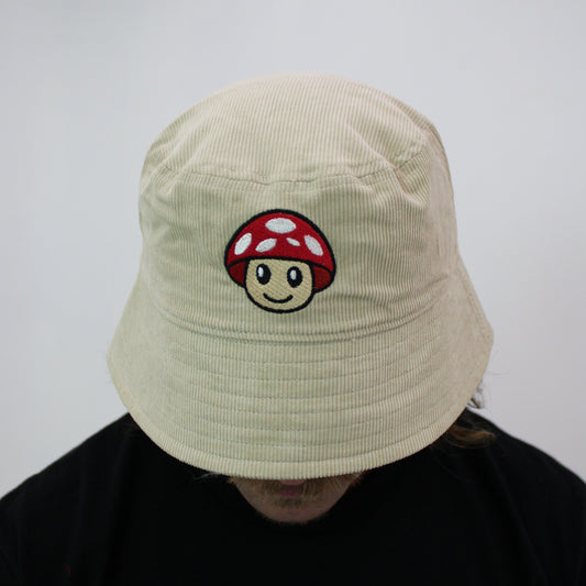 Organic Cotton Red Mushroom Bucket Hat