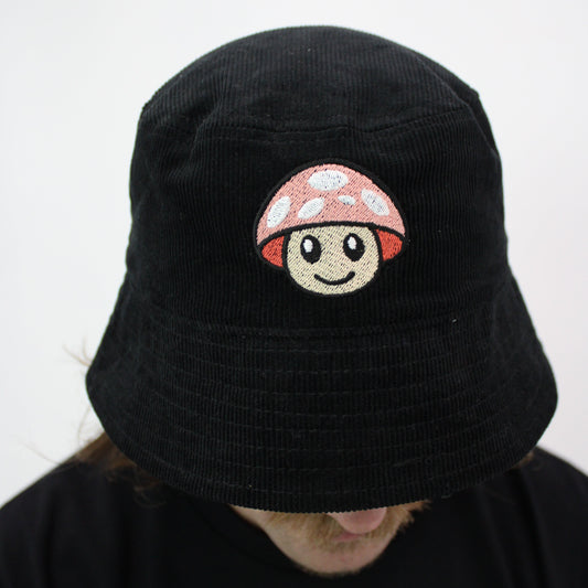 Organic Cotton Pink Mushroom Bucket Hat