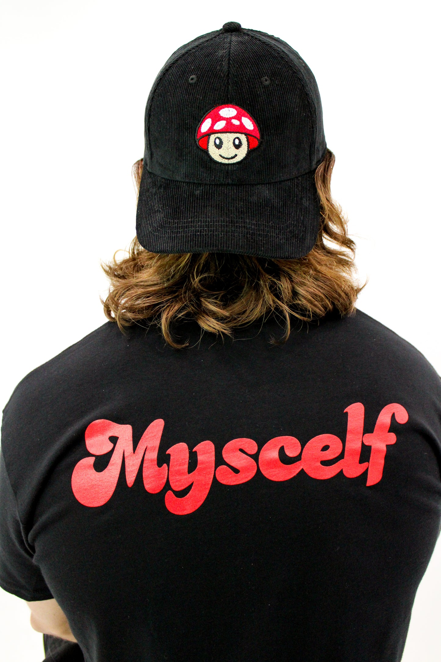 Black/Red Myscelf Organic Cotton Dad Cap