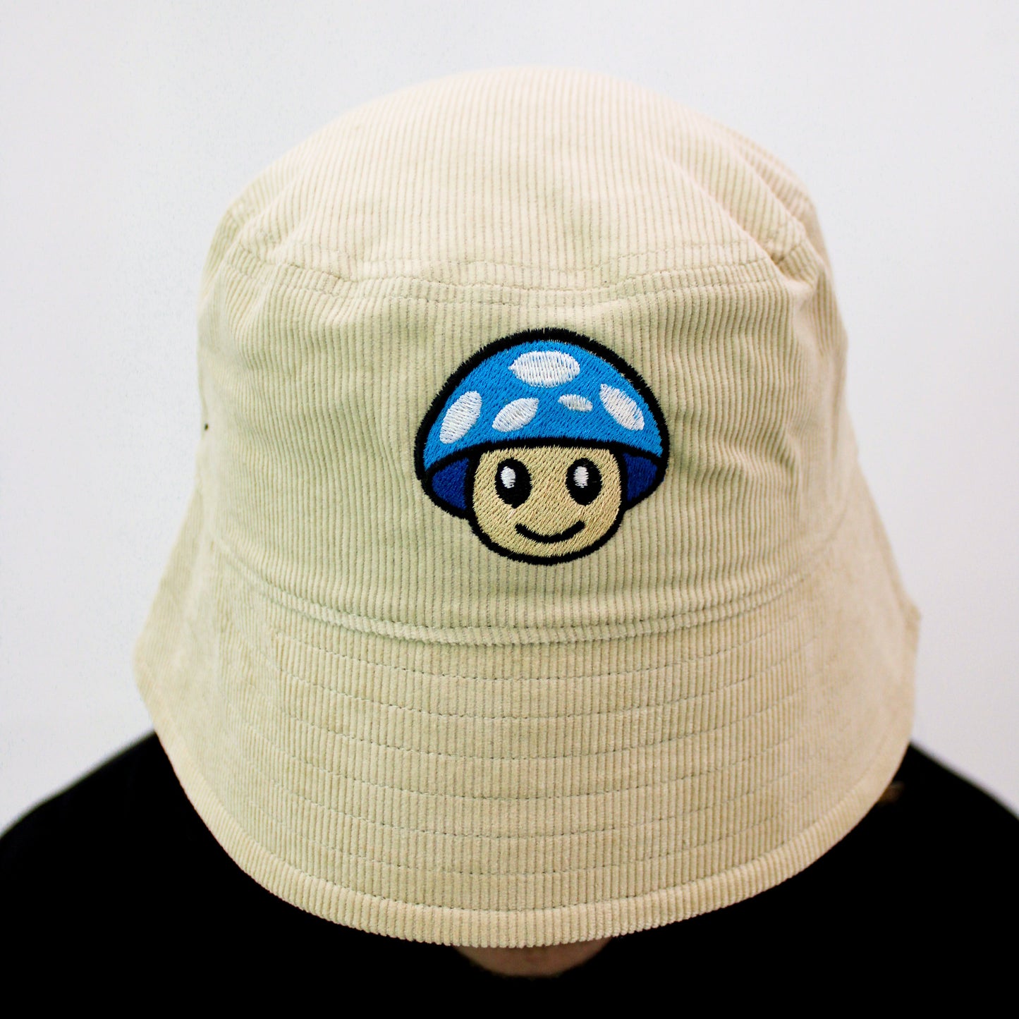 Organic Cotton Blue Mushroom Bucket Hat