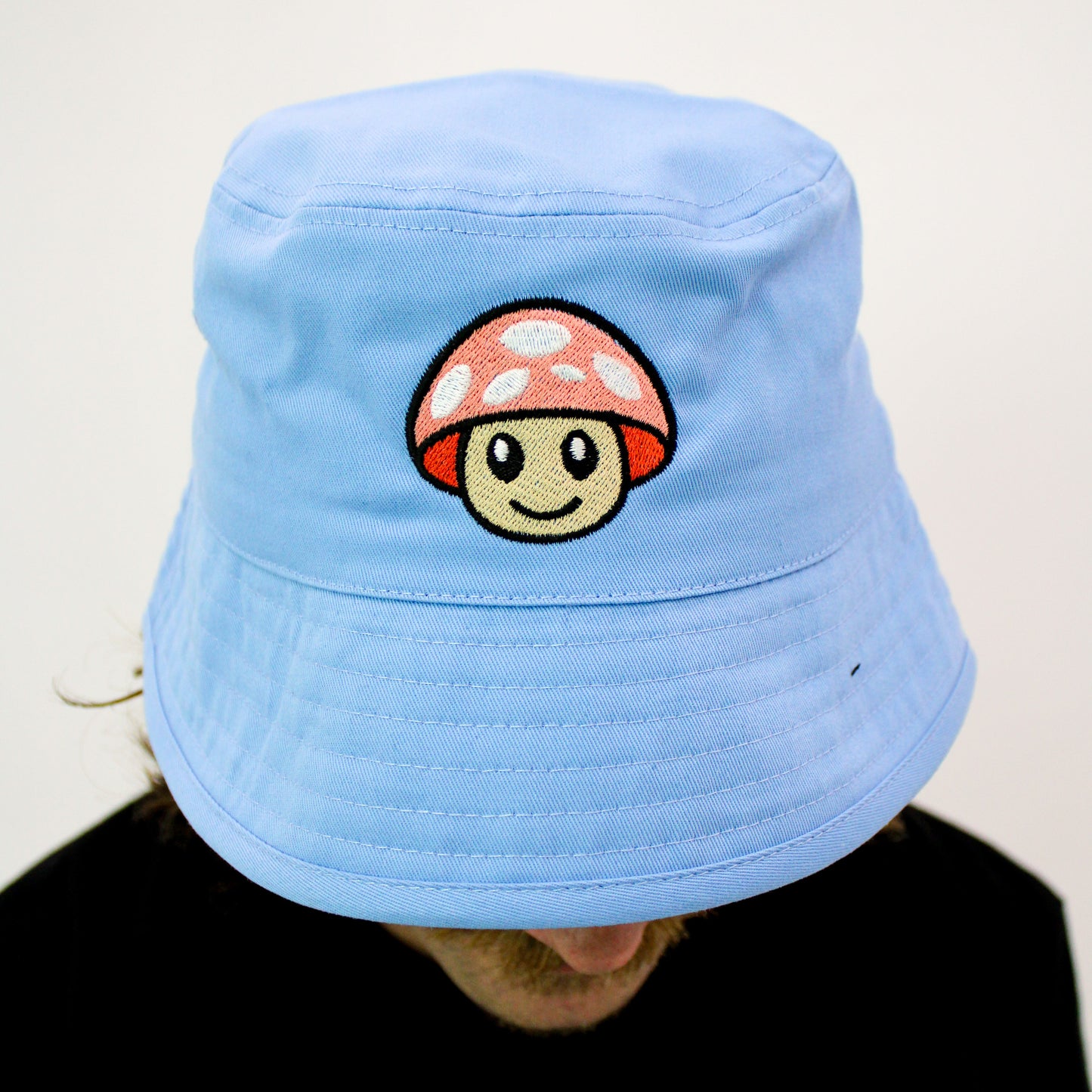 Organic Cotton Pink Mushroom Bucket Hat